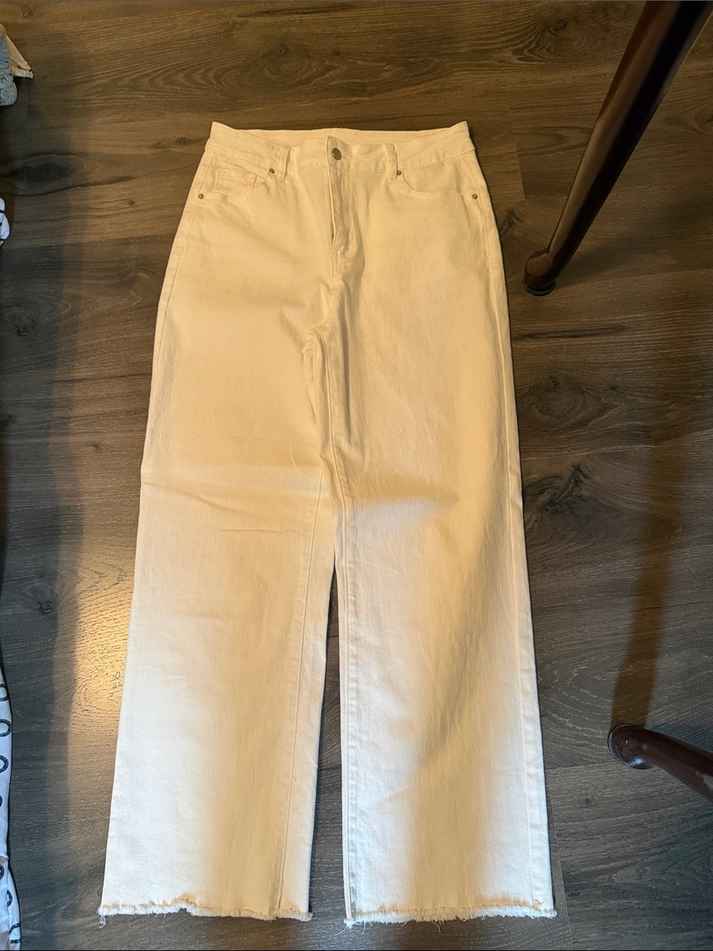 High-Rise Straight Leg Women’s Jeans in white - large stretchy